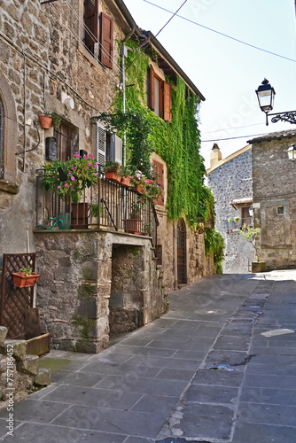 Vitorchiano, strade, vicoli, piazze e case della città medievale - Viterbo, Tuscia Lazio	 photo