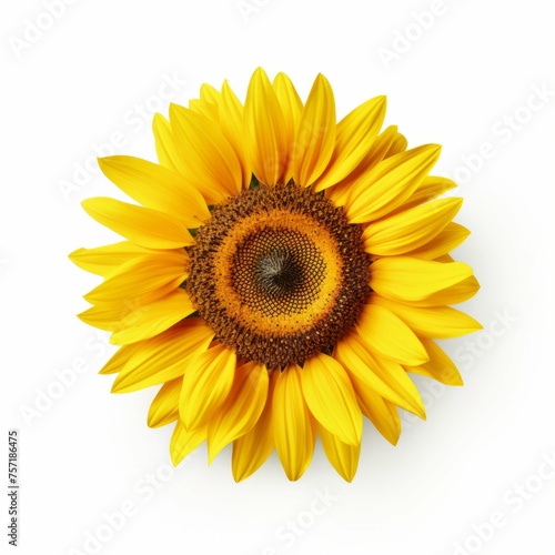 Sunflower Flower, isolated on white background