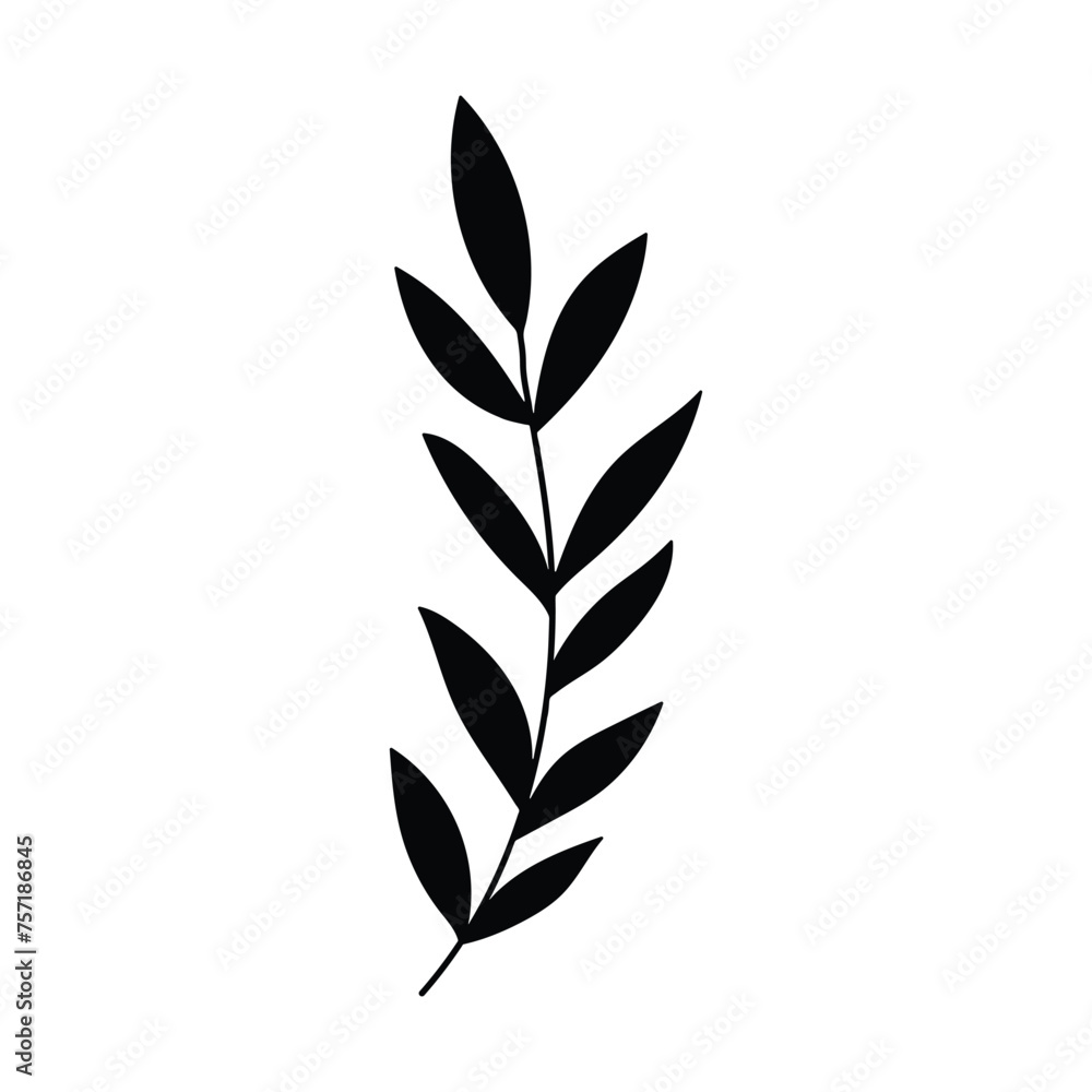 black silhouette of a plant, isolated on a white background black silhouette of a plant, isolated on a white background