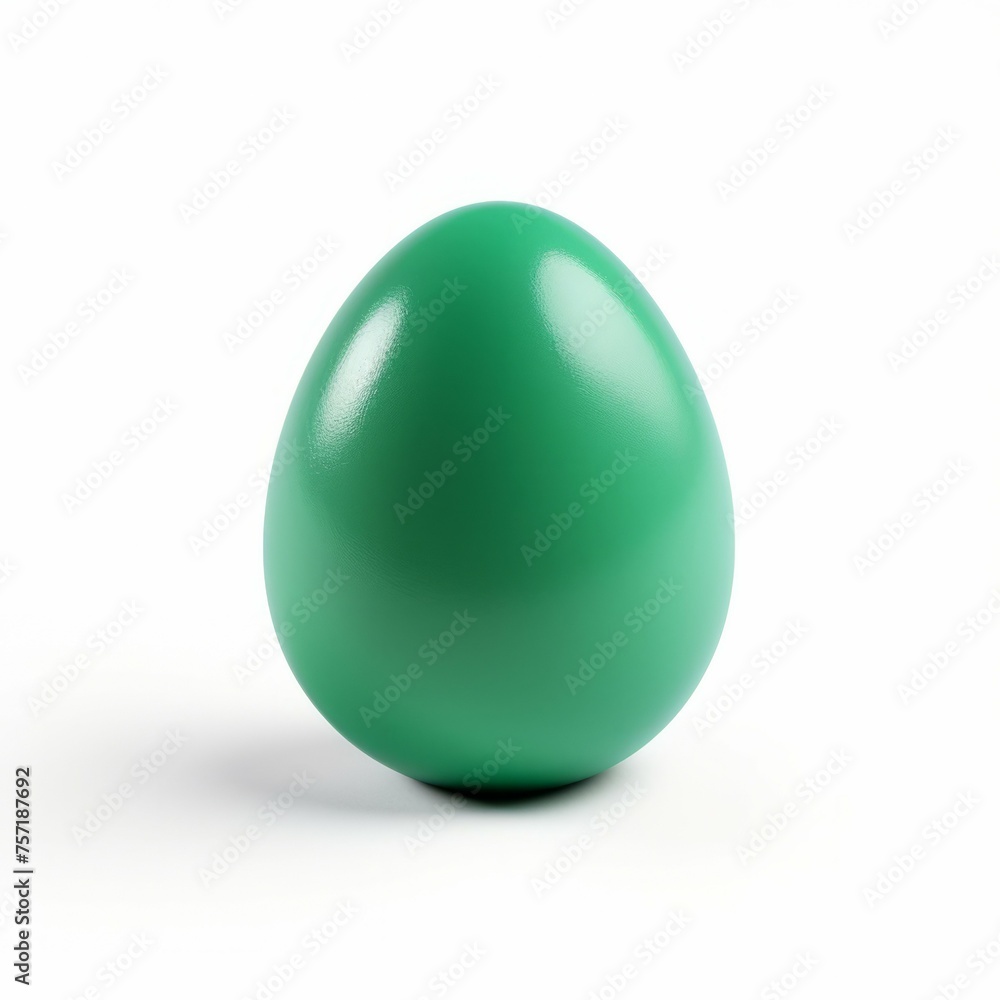Green Easter Egg isolated on white background Green Easter Egg isolated on white background