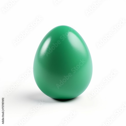 Green Easter Egg isolated on white background