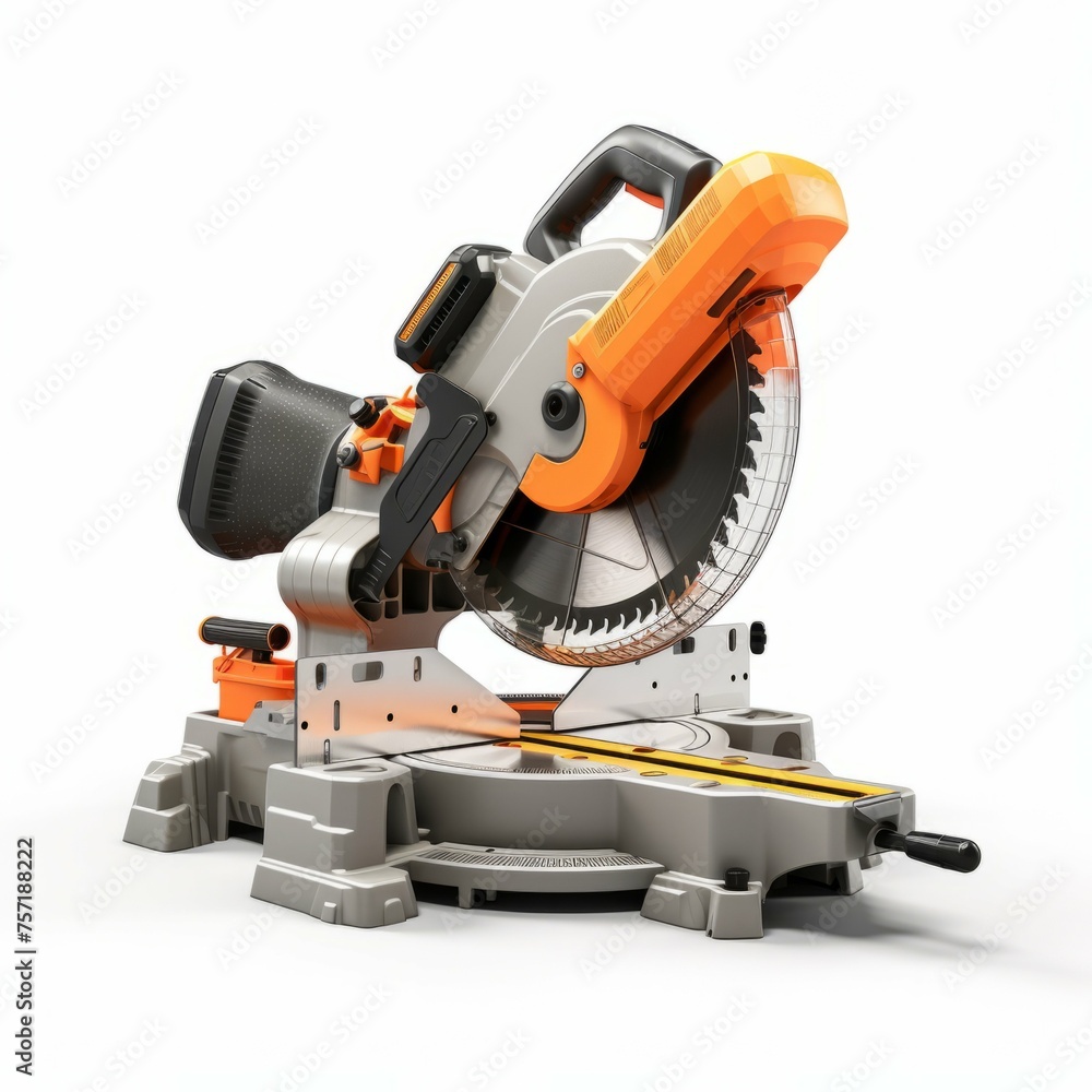 Mitre Saw from the hardware store, isolated on white background Mitre Saw from the hardware store, isolated on white background