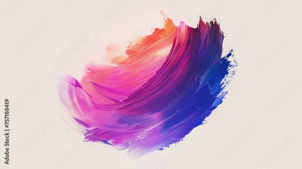 Abstract Brush Stoke Watercolor Pastel Isolated on White Background.