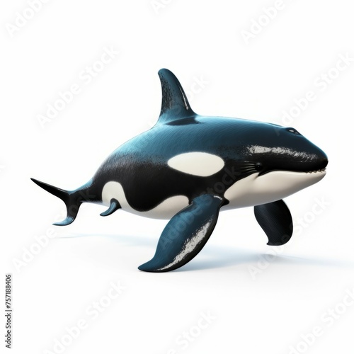 Killer whale isolated on white background