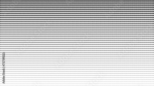 Rhombus vector abstract geometric technology background. Square halftone pattern isolated on transparent background.