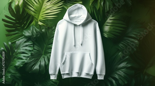 a white sweatshirt with a hood on it
