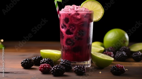 Refreshing Blackberry Lime Swirl Shake