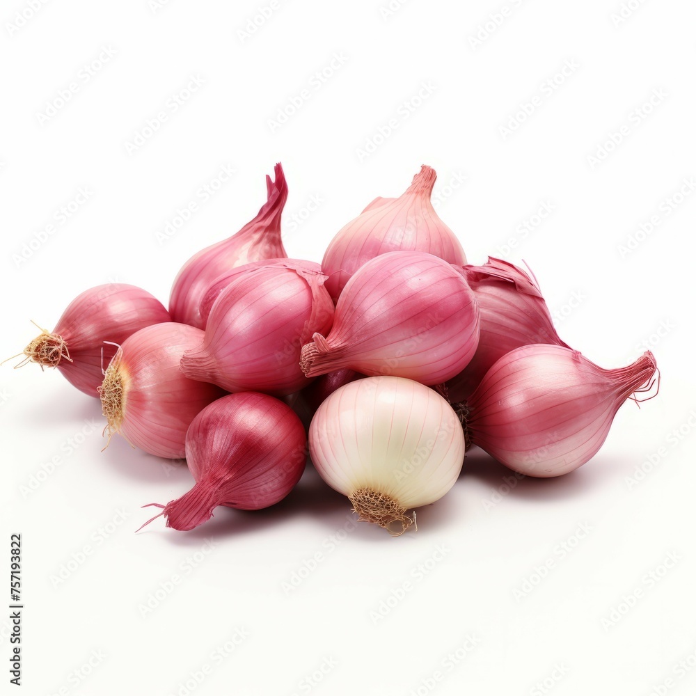 Shallots isolated on white background Shallots isolated on white background