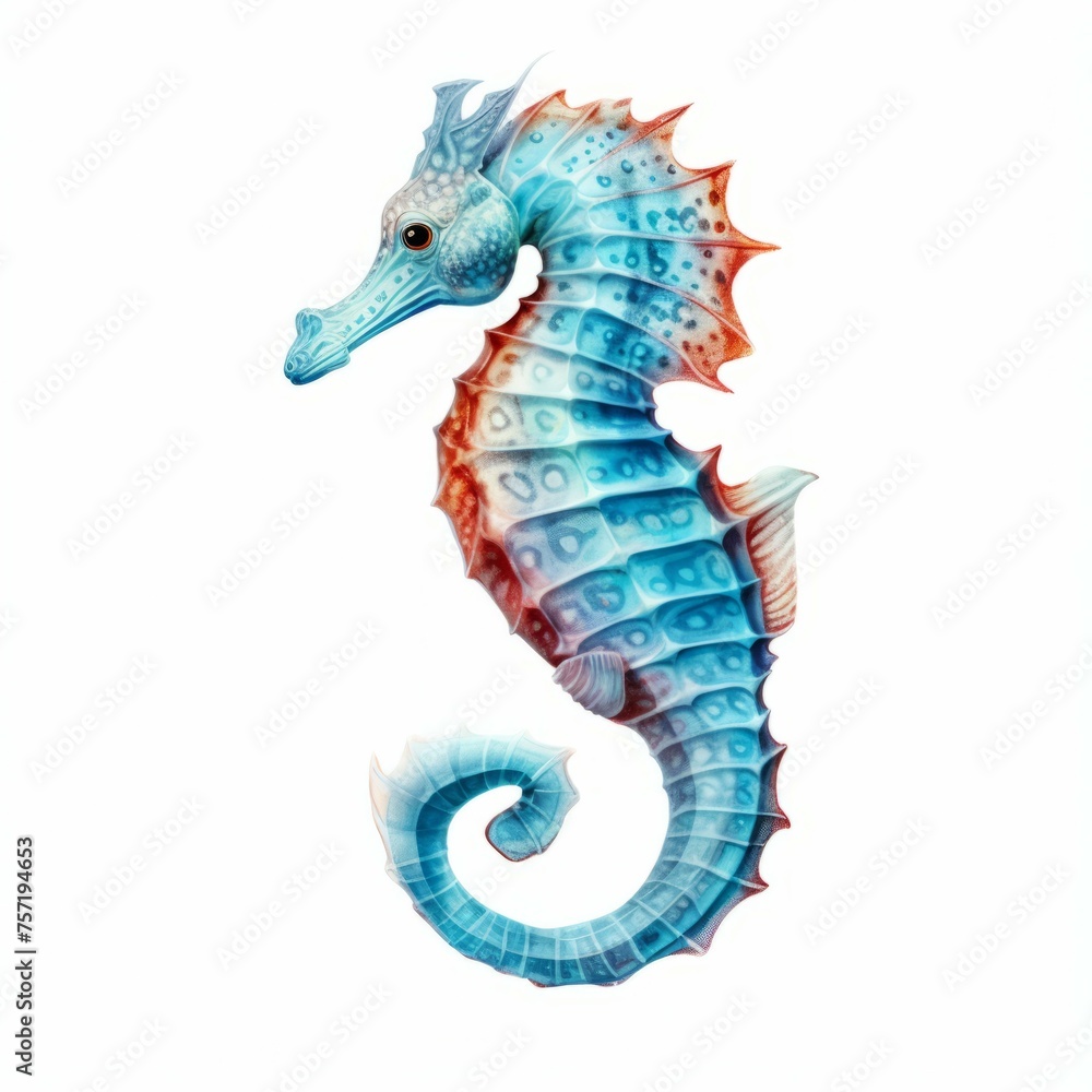 Obraz premium Seahorse isolated on white background