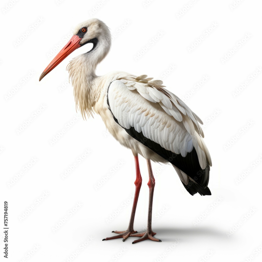 Fototapeta premium Stork isolated on white background