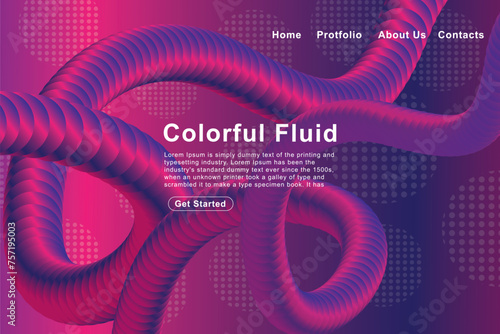 beautiful colroful 3d fluid flow modern background design