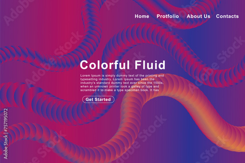 beautiful colroful 3d fluid flow modern background design
