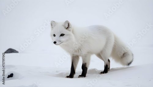 An Arctic Fox With Its Pawprints Trailing Behind I