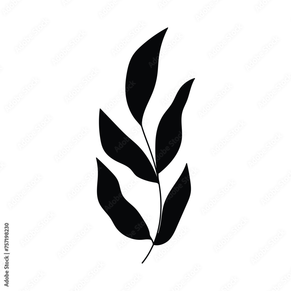 black silhouette of a plant, isolated on a white background black silhouette of a plant, isolated on a white background