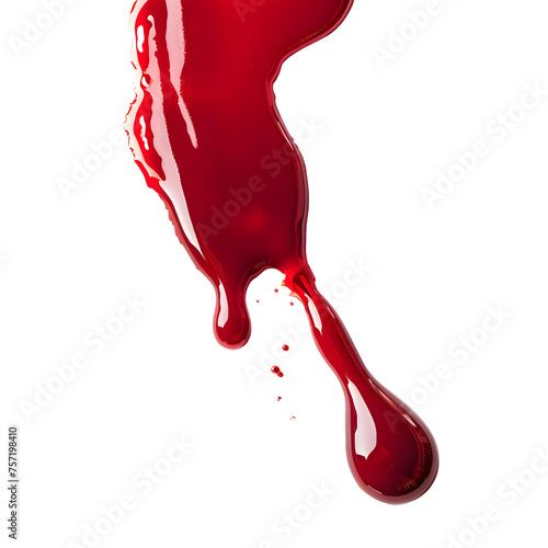  Dripping blood isolated on transparent background