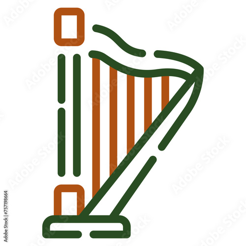 Celtic Harp icon for web, app, infographic, etc
