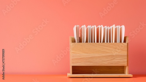 A wooden box overflows with white forks standing upright, creating a surreal and whimsical scene © Muhammad