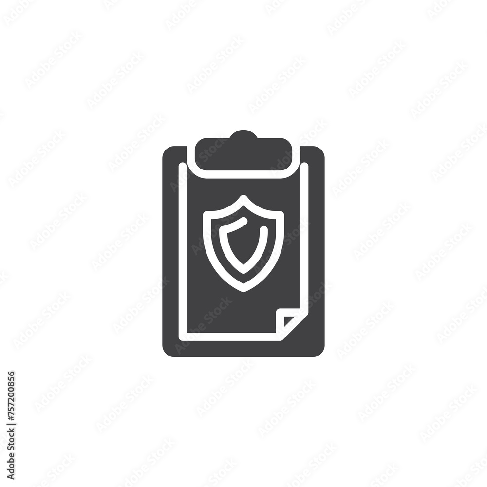 Obraz premium Insurance document vector icon