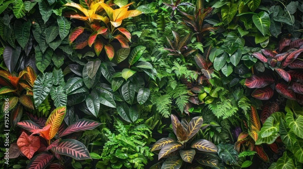 Obraz premium The strategic arrangement of plants enhances the sense of depth and dimension in the design.