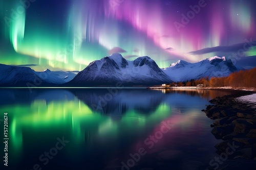 Aurora Borealis: The awe-inspiring beauty of the Northern Lights dancing across the night sky.
