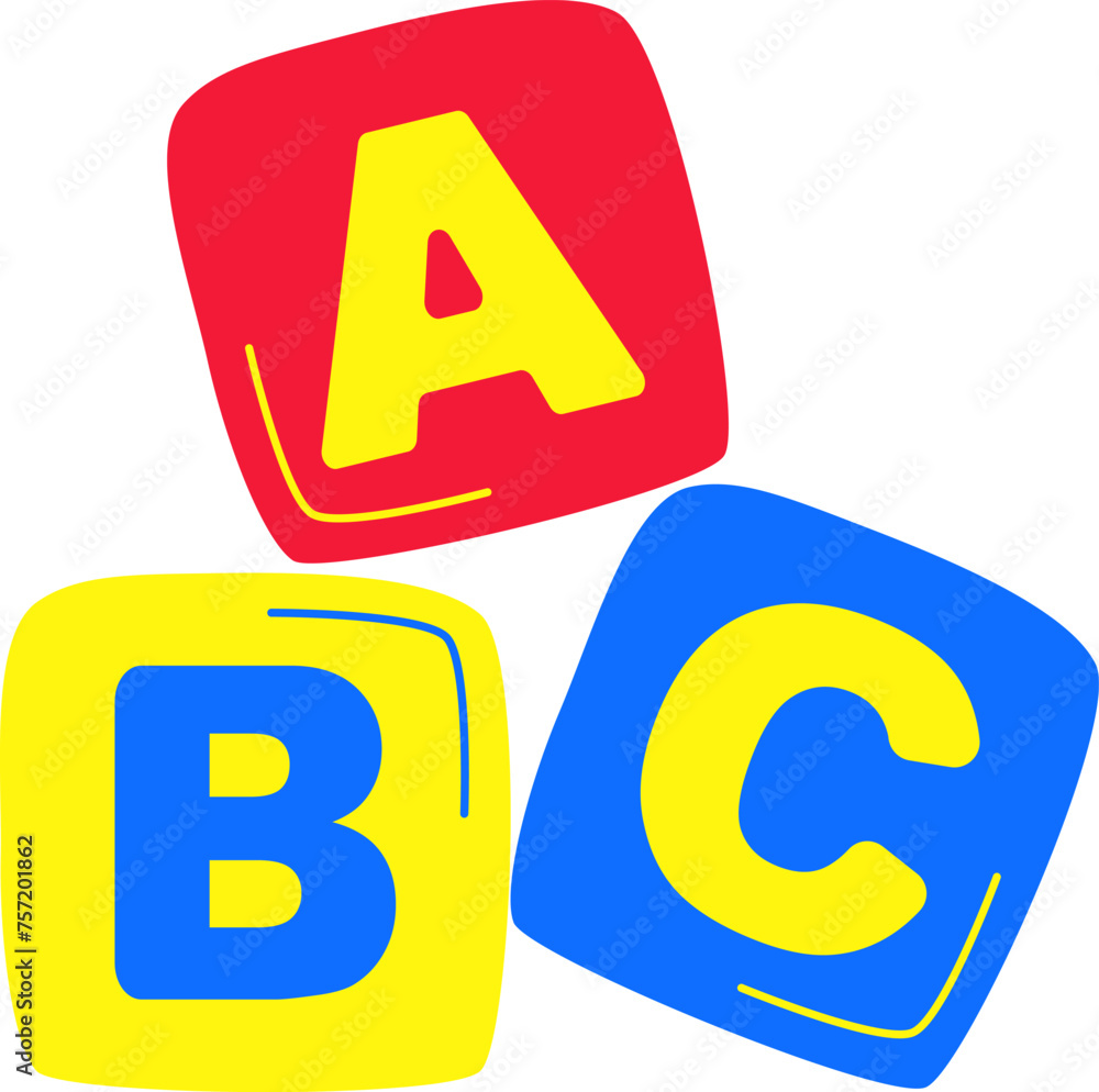 Cubes with letters for learning the English alphabet vector illustration Cubes with letters for learning the English alphabet vector illustration