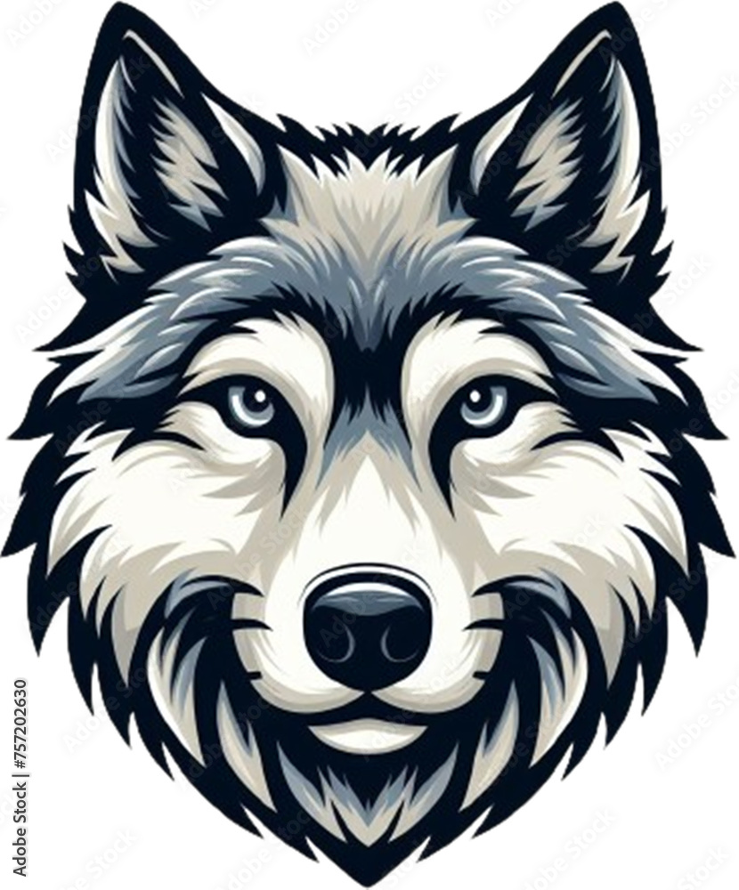 wolf face vector illustration icon wolf face vector illustration icon