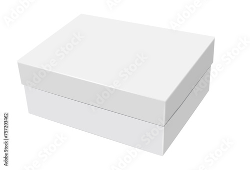 white box isolated on white Mock up 