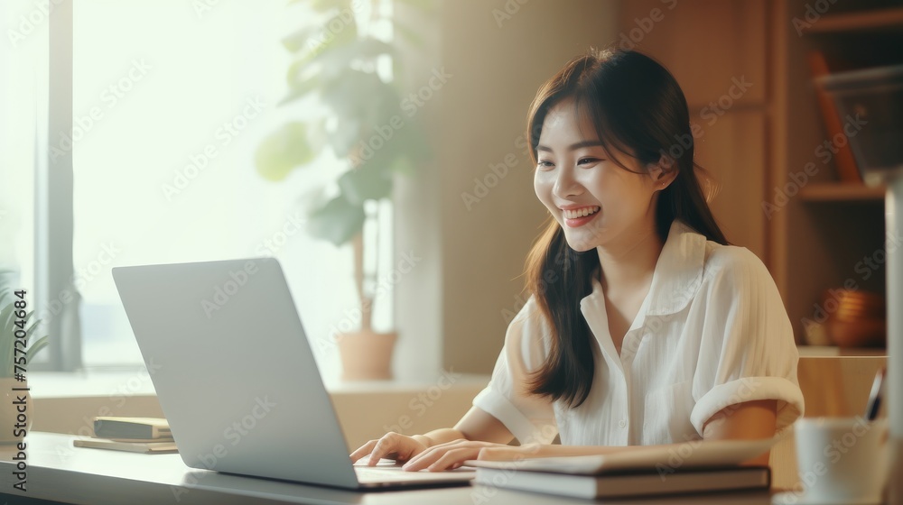 Woman Typing on Laptop Computer Woman Typing on Laptop Computer
