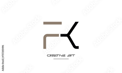 FK, KF, F, K abstract letters logo monogram photo