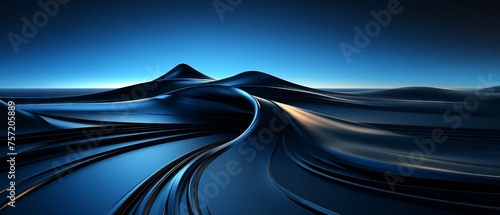 Dark Blue abstract Tech landscape background wallpaper