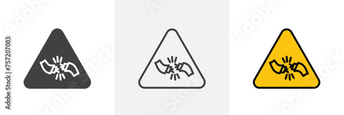 Short Circuit Isolated Line Icon Style Design. Simple Vector Illustration