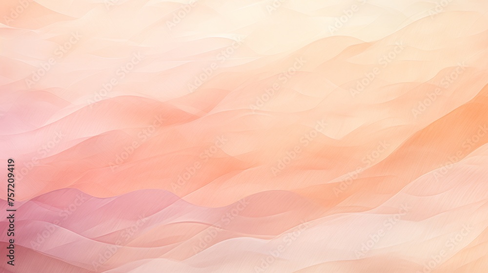 Abstract ombre watercolor background with Soft peach, Coral pink, Pale lavender