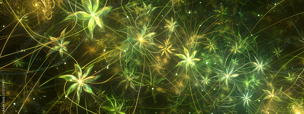 Fototapeta premium Digital Eden: The Network of Life