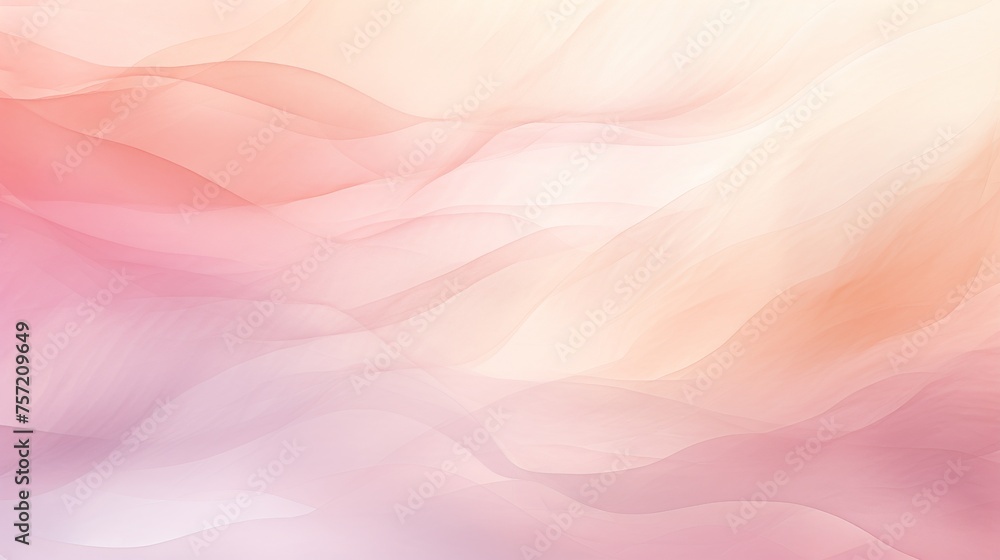 Abstract ombre watercolor background with Soft peach, Coral pink, Pale lavender