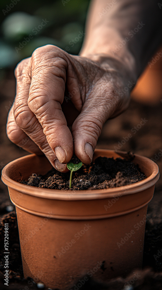 Person Holding Plant in Pot Person Holding Plant in Pot