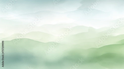 Abstract ombre watercolor background with Sage green  Sky blue  Light gray