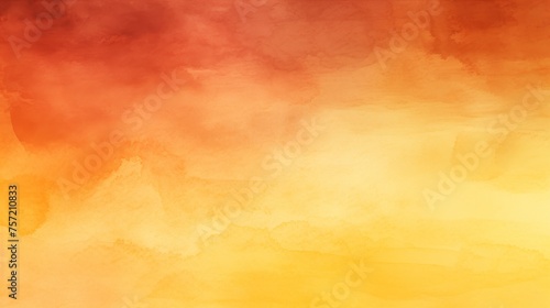 Abstract ombre watercolor background with Mustard yellow  Burnt orange  Deep terracotta