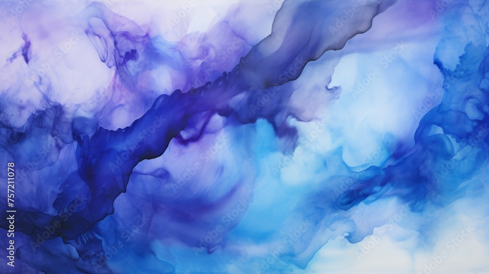 Abstract ombre watercolor background with Deep purple, Electric blue with a hint of green, Black Abstract ombre watercolor background with Deep purple, Electric blue with a hint of green, Black