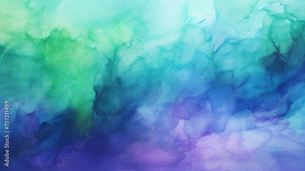 Abstract ombre watercolor background with Deep purple, Electric blue, Neon green Abstract ombre watercolor background with Deep purple, Electric blue, Neon green