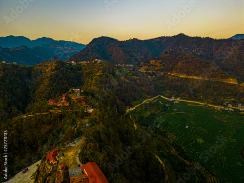 Twilight Over Balthali Village - Kathmandu Valley, Nepal photo