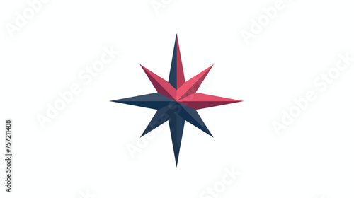 A minimalist flat icon of a compass arrow pointing