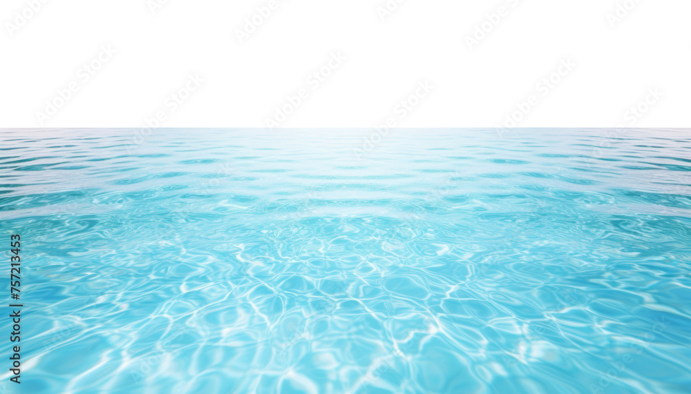 blue water surface isolated on transparent background cutout