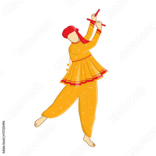 Beautiful dancing guy illustration on transparent background