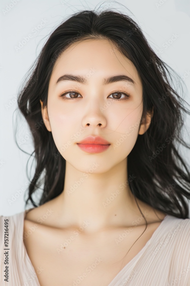 Portrait of a beautiful woman, closeup young woman face with clean skin. Portrait of a beautiful woman, closeup young woman face with clean skin.