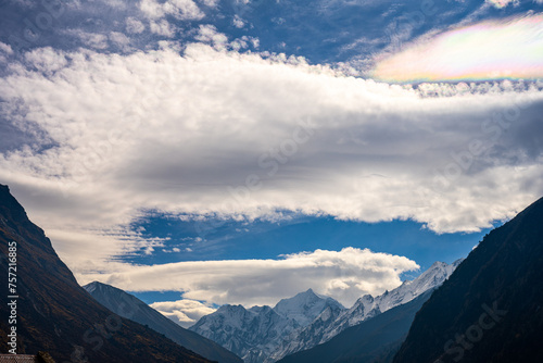 Dramatic Sky Over the Himalayas on the Mundu to Kyanjin Gompa Trek, Langtang, Nepal