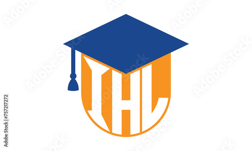 IHL initial letter academic logo design vector template. school college logo, university logo, graduation cap logo, institute logo, educational logo, library logo, teaching logo, book shop, varsity	
 photo