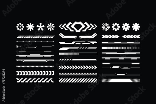 Y2K Vector HUD Borders Abstract Objects Forms Shapes