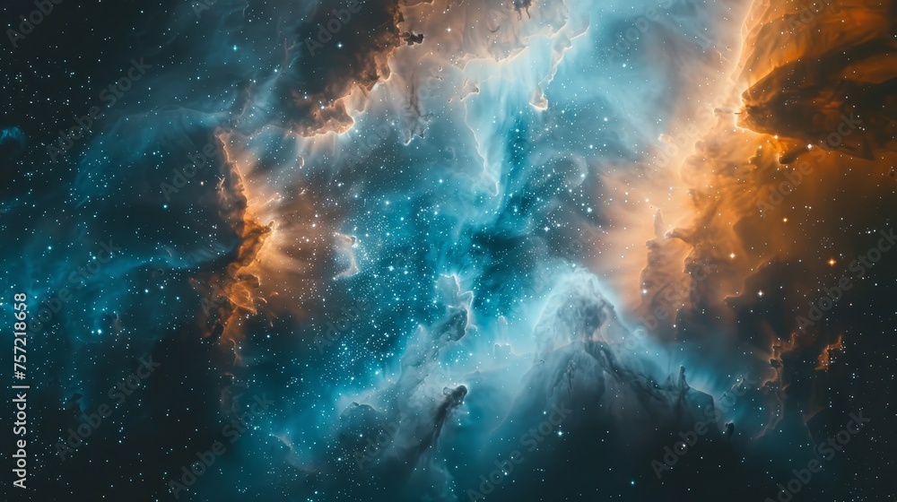 nebula space blue and orange nebula space blue and orange