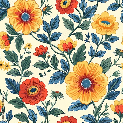 Wallpaper Mural Floral Patterns seamless for background Torontodigital.ca