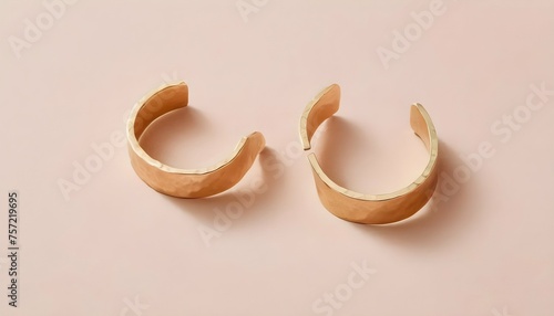 A Pair Of Minimalist Ear Cuffs Featuring Sleek Lin